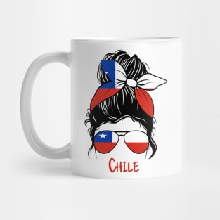 Chilean Girl, Chilean girlfriend, Chile Messy bun, chilena Mug